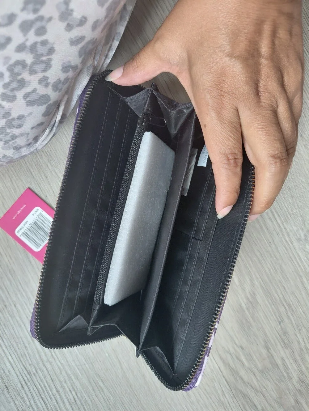 New! Rampage Purple Floral Zip Wallet